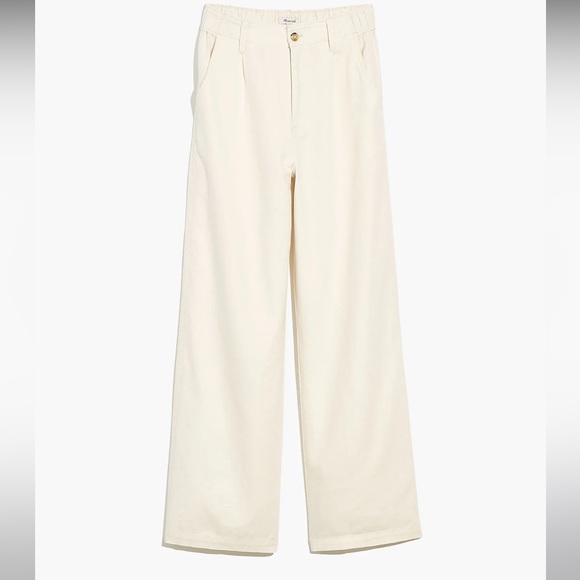 Madewell | cotton-linen pleated wide-leg pants - Picture 2 of 8